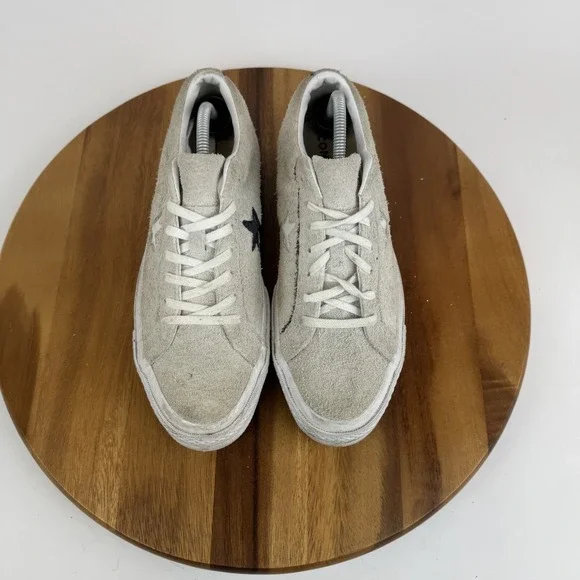 Mens Converse One Star Pro OX Egret Beige Suede Low Shoes‎ Sneakers Size 9 M GUC - Picture 4 of 8